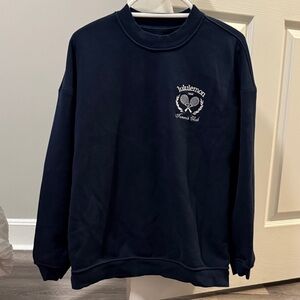 lululemon athletica oversized women’s Dark Blue Crewneck tennis Sweater